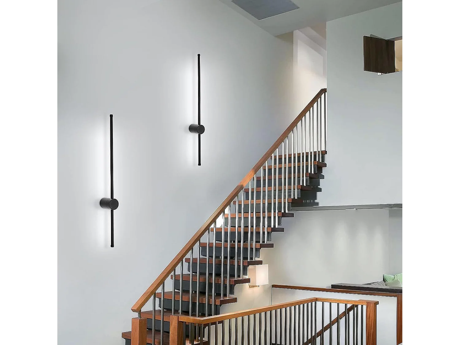 applique murale intérieur, applique murale led 360° rotative 6500k blanc froid, lampe mura