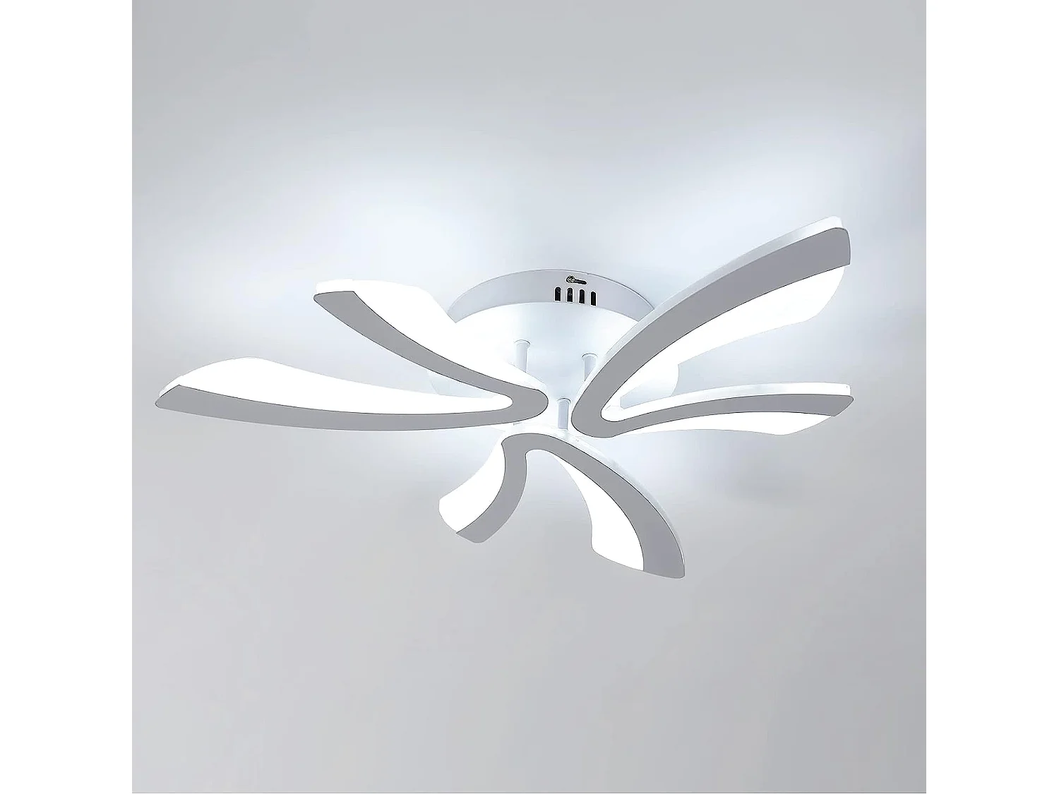 Plafonnier led moderne, 36w 4000lm creative v design,  58 * 58 * 8 CM, lumière blanc froid