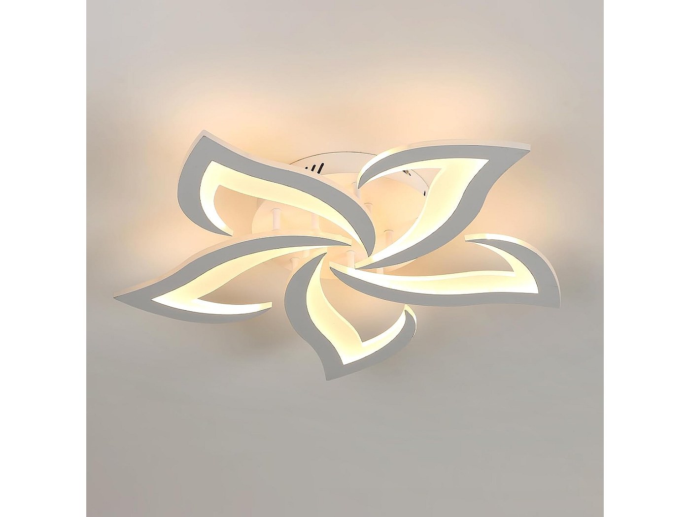 Plafonnier LED Hofstein Moderne - Lampe Suspendue Argent/blanc Pour Salon, Couloir