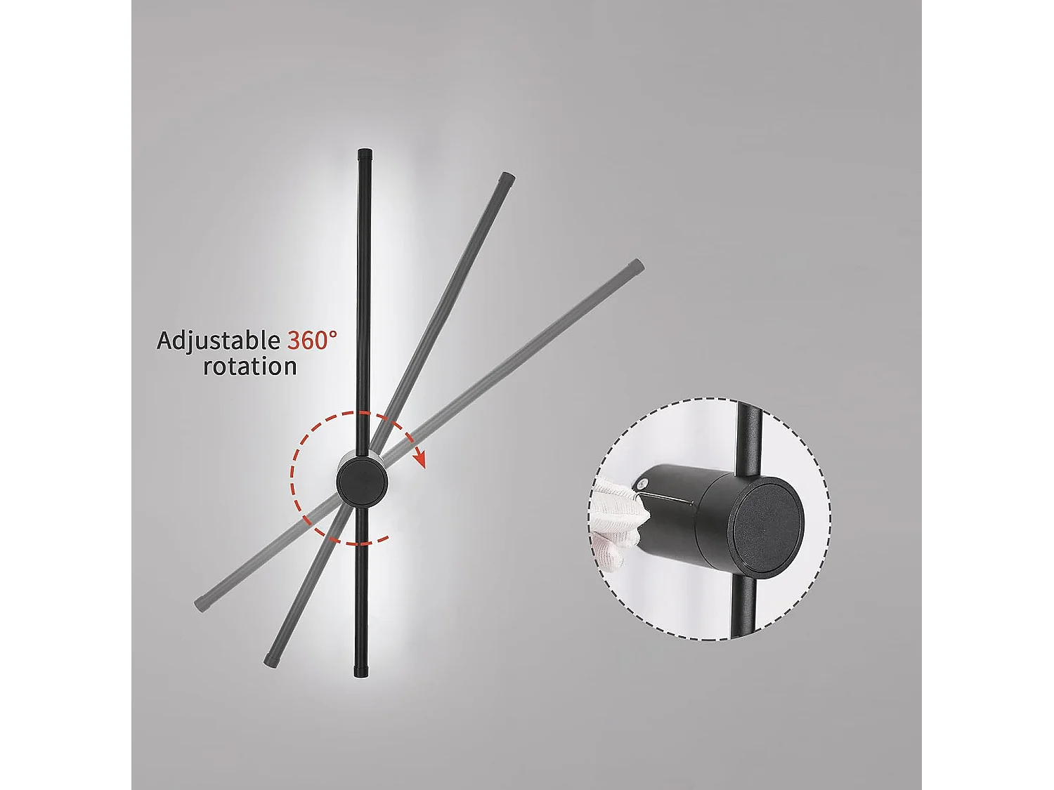 applique murale intérieur, applique murale led 360° rotative 6500k blanc froid, lampe mura