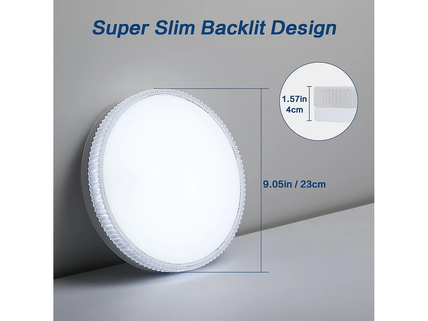 LED -plafondlicht 6500K 36W Ronde 4050lm Modern dunne, wit, 23*23*4cm, koud wit licht