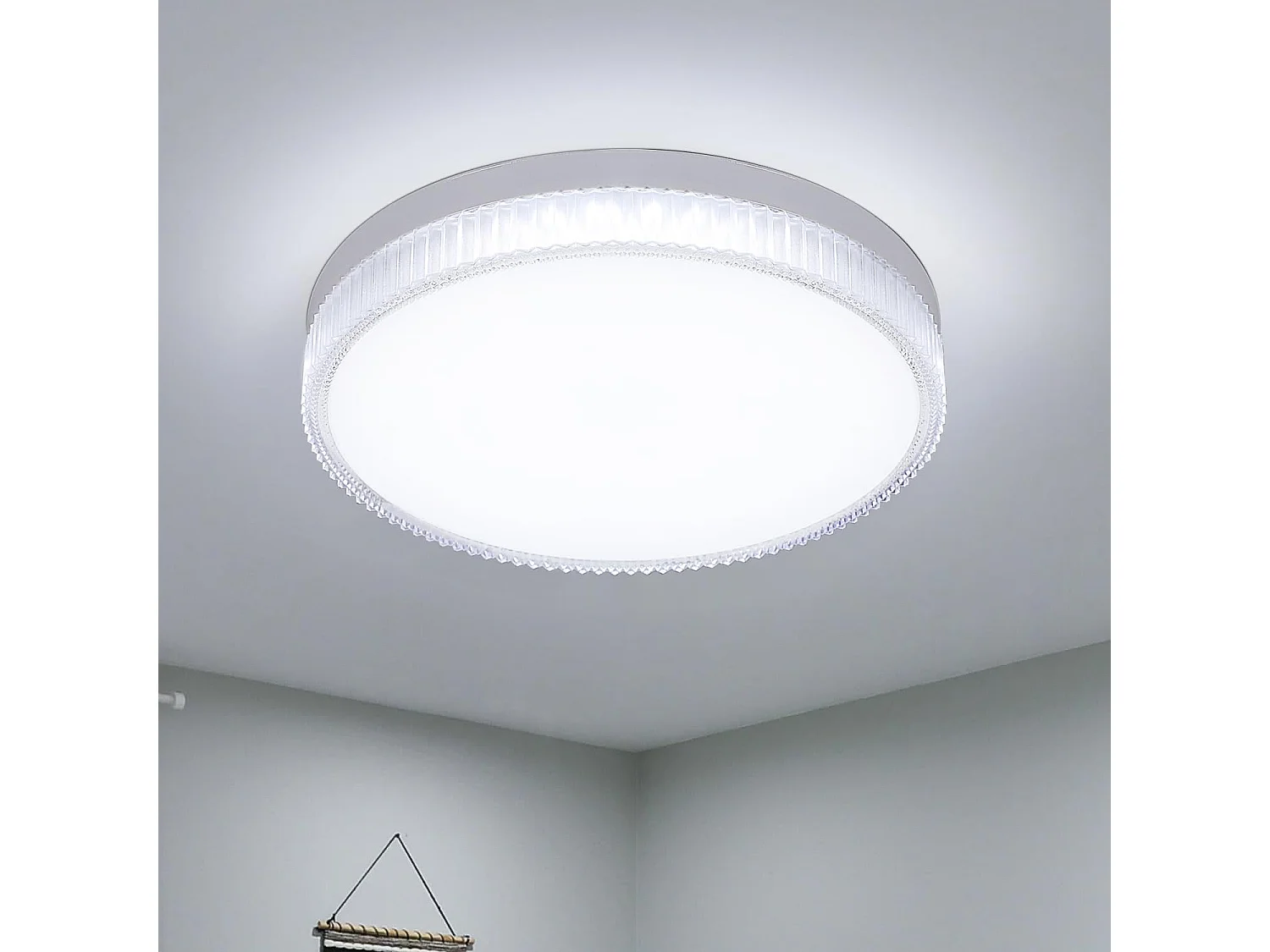 LED -plafondlicht 6500K 36W Ronde 4050lm Modern dunne, wit, 23*23*4cm, koud wit licht