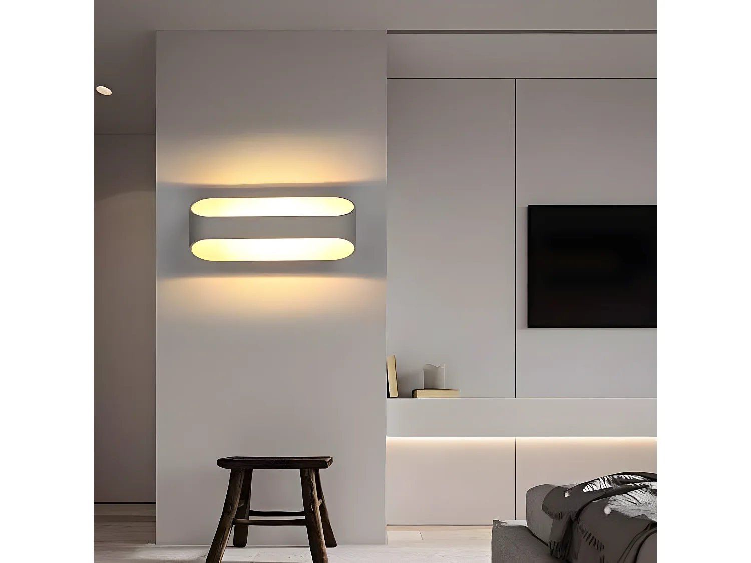 Applique murale LED interieur moderne, L250*W100*H100mm, lumière chaude