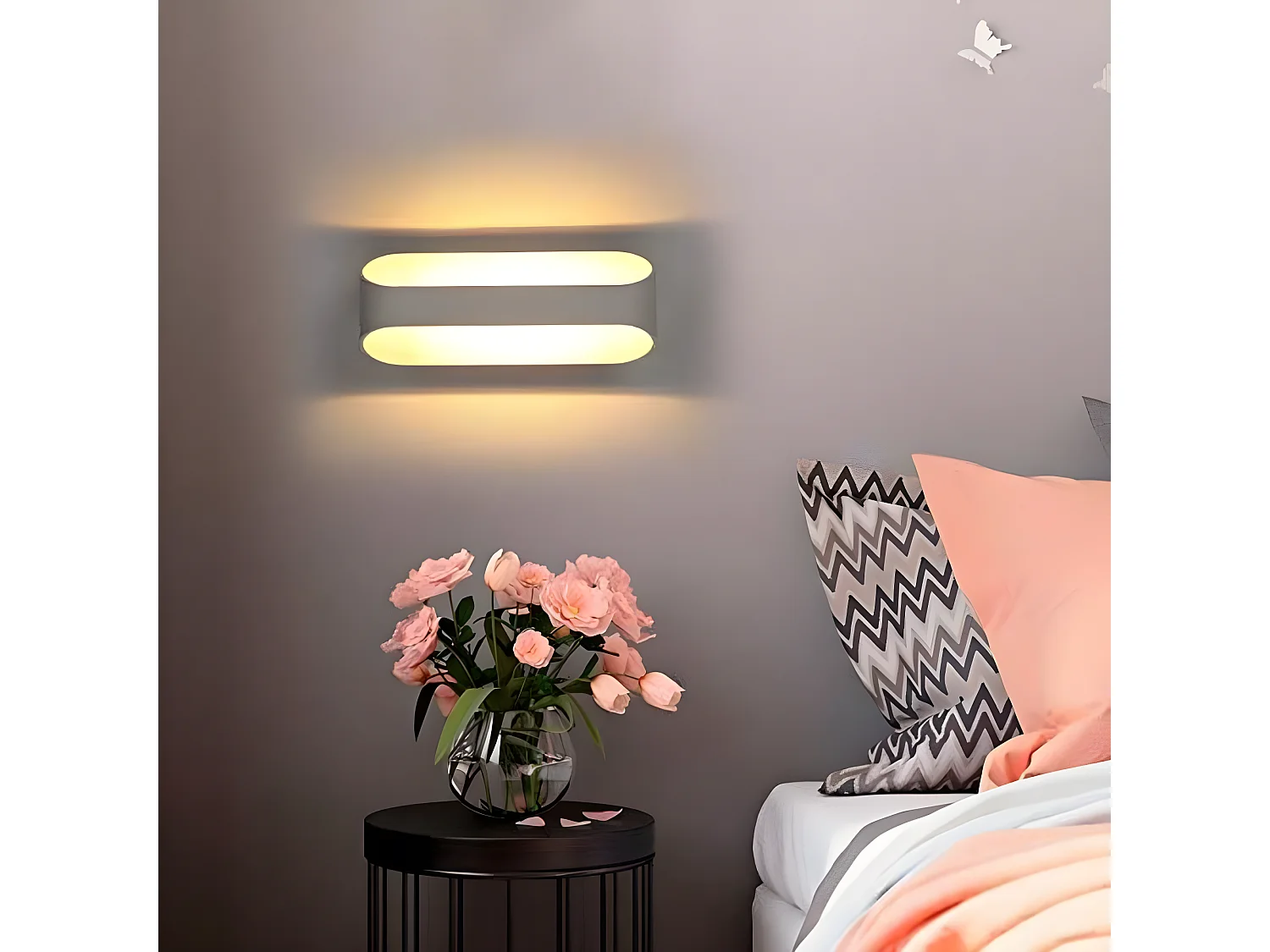 Applique murale LED interieur moderne, L250*W100*H100mm, lumière chaude
