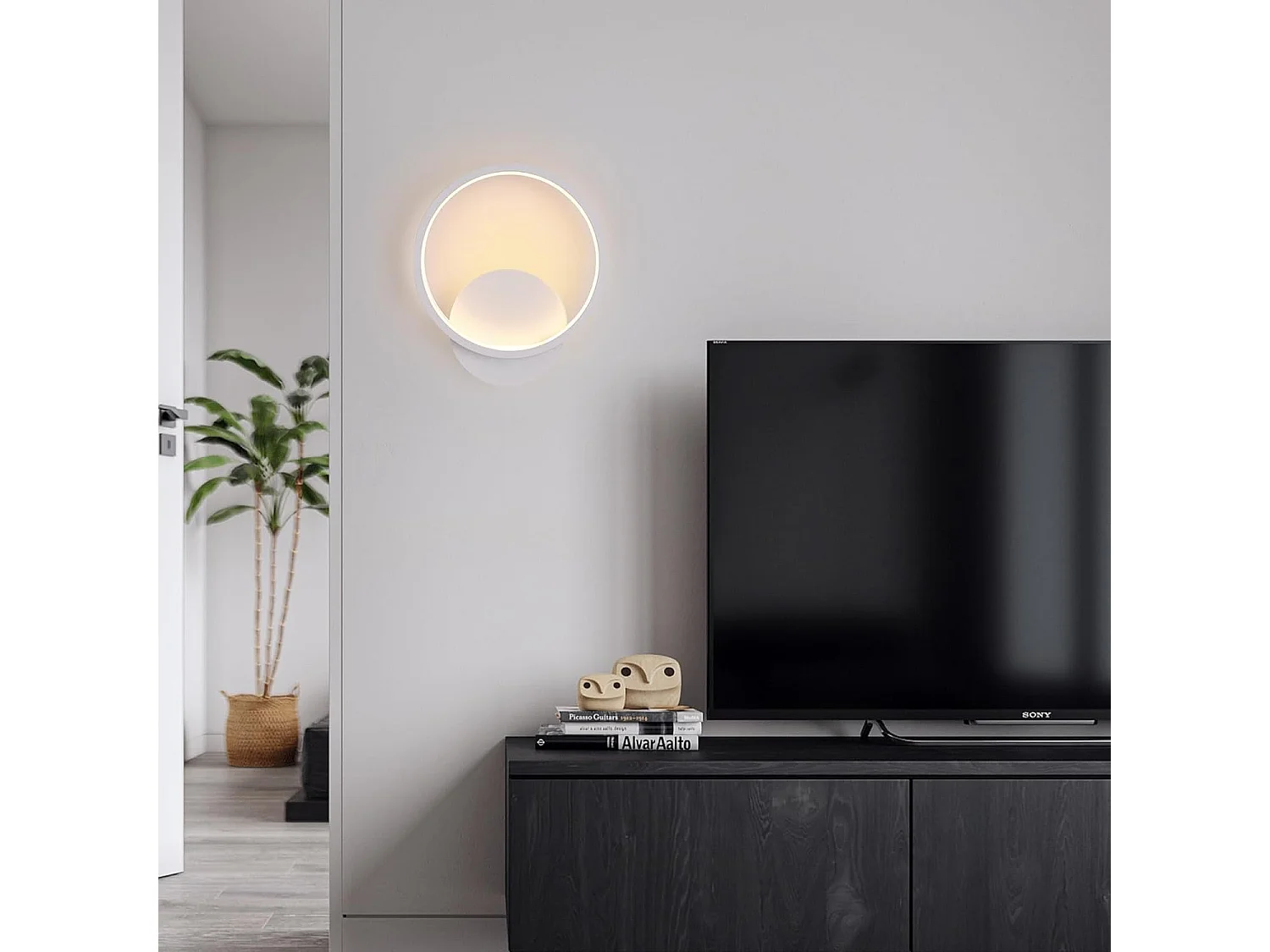 applique murale led interieur ronde blanc chaud acrylique luminaire murale interieur,12w,