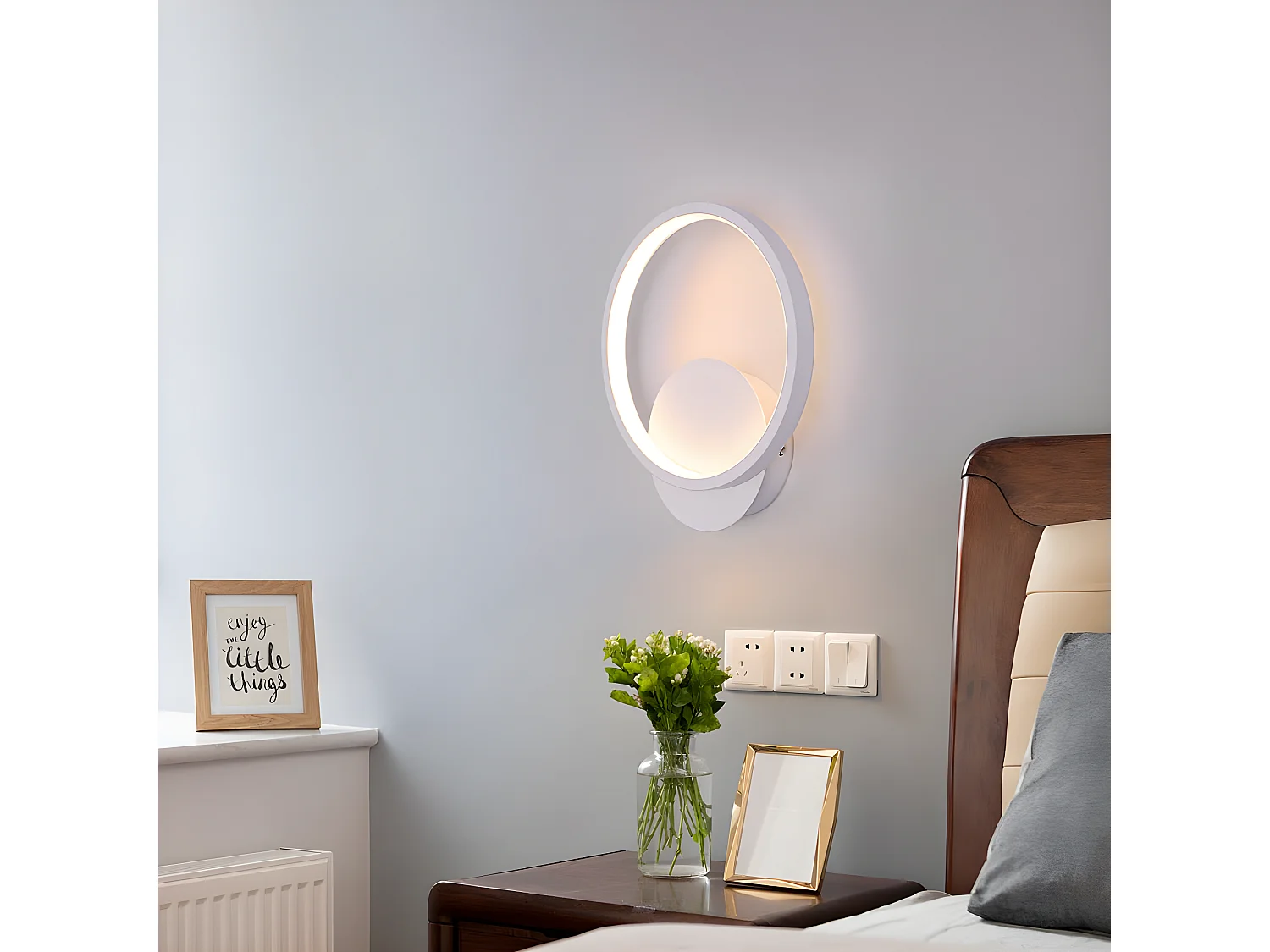 applique murale led interieur ronde blanc chaud acrylique luminaire murale interieur,12w,