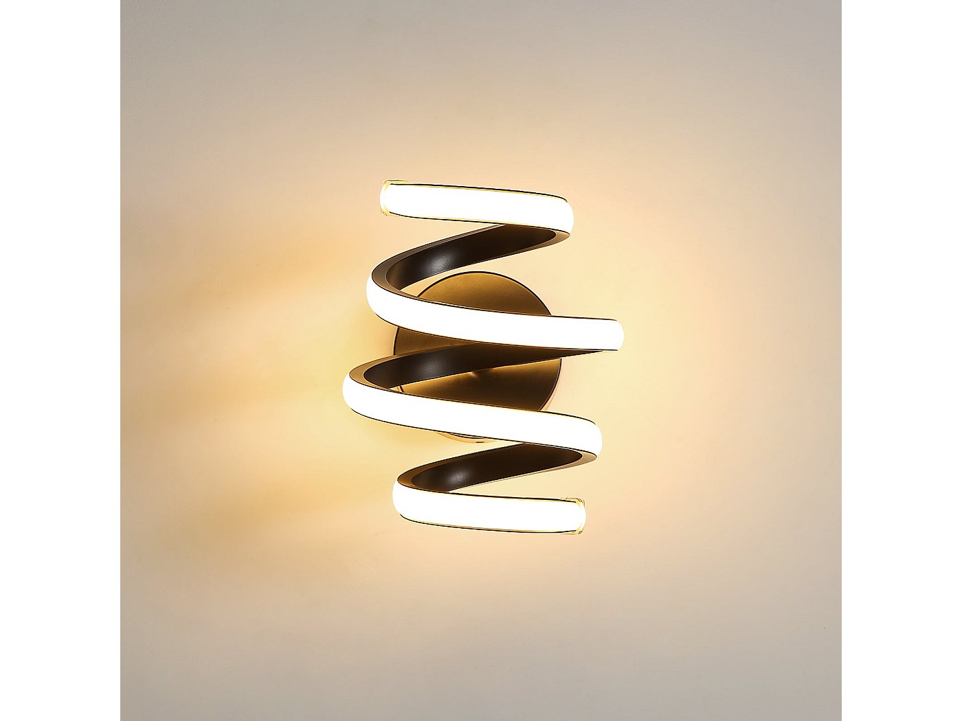 Applique Da Parete A Spirale Vortex LED 15W: Design Moderno, Argento, Luce Calda 2700K, Per Soggiorno E Corridoio