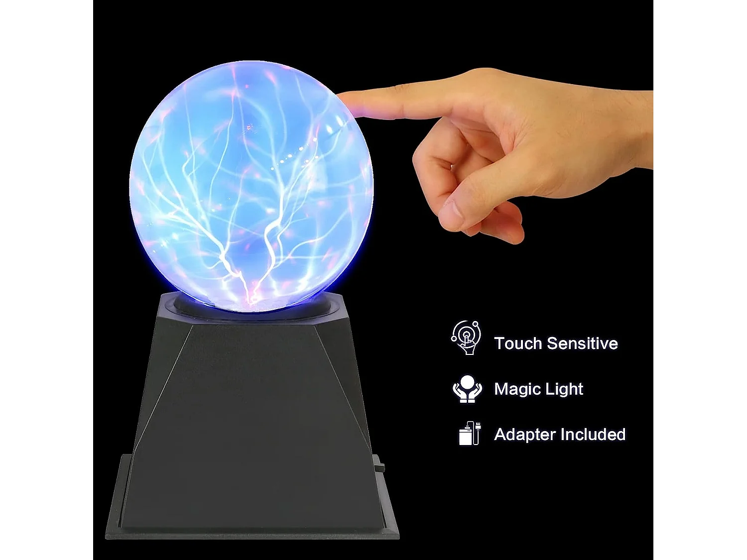 Plasma Magic Plasma 10 cm, 4-Zoll-Kugelplasmalampe, empfindliches Plasmalicht