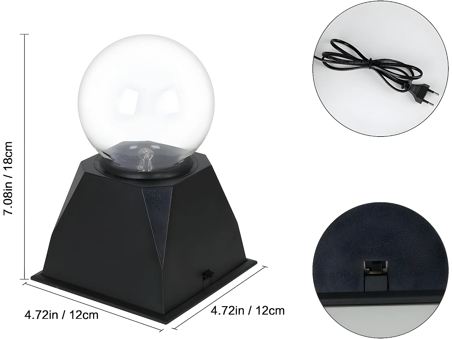 Plasma Magic Plasma 10 cm, 4-Zoll-Kugelplasmalampe, empfindliches Plasmalicht