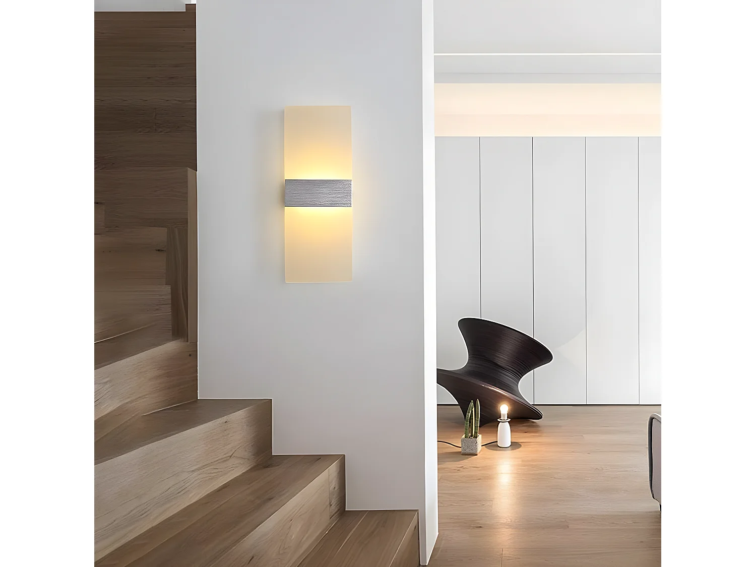 applique murale led intérieur, 12w lampe murale en aluminium et acrylique design, moderne