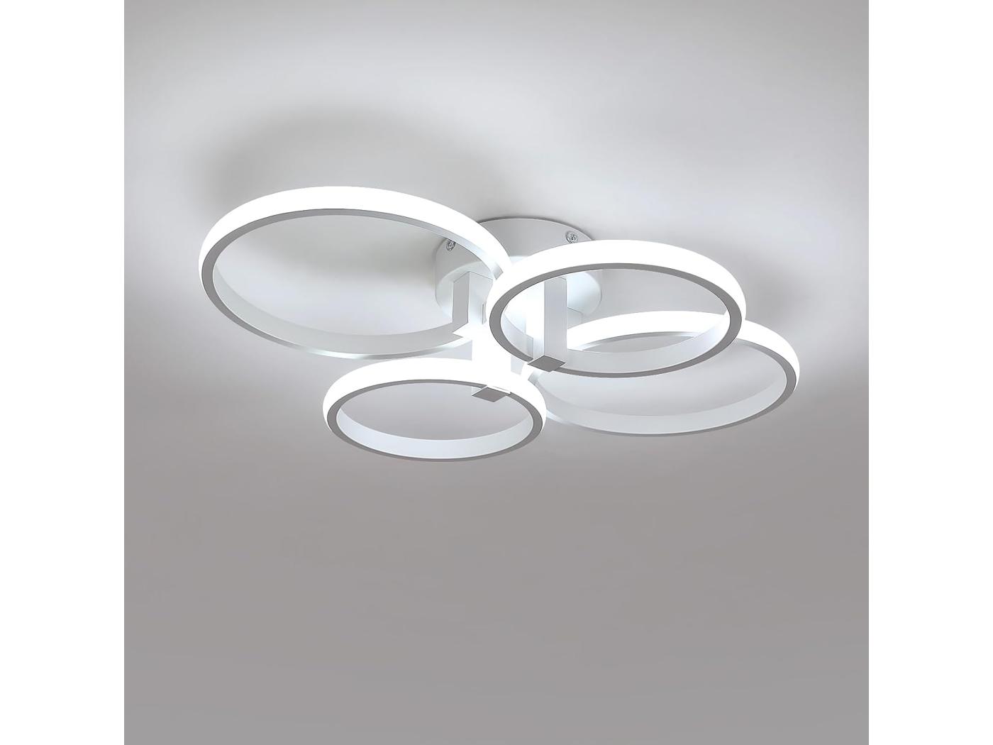 Luce Moderna A Soffitto A Led Rotondo Bianco 584612 Cm 48w 5400lm Bianco Freddo 6500k 0546