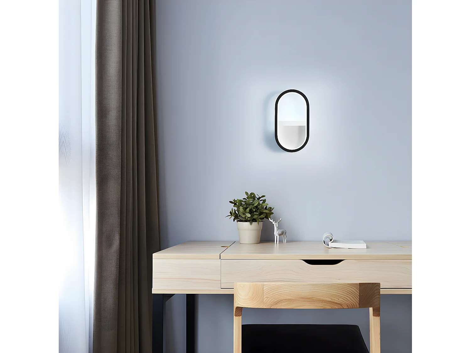 applique murale led moderne, 3000k, 4000k, 6000k lampe murale réglable 3 couleurs, éclaira