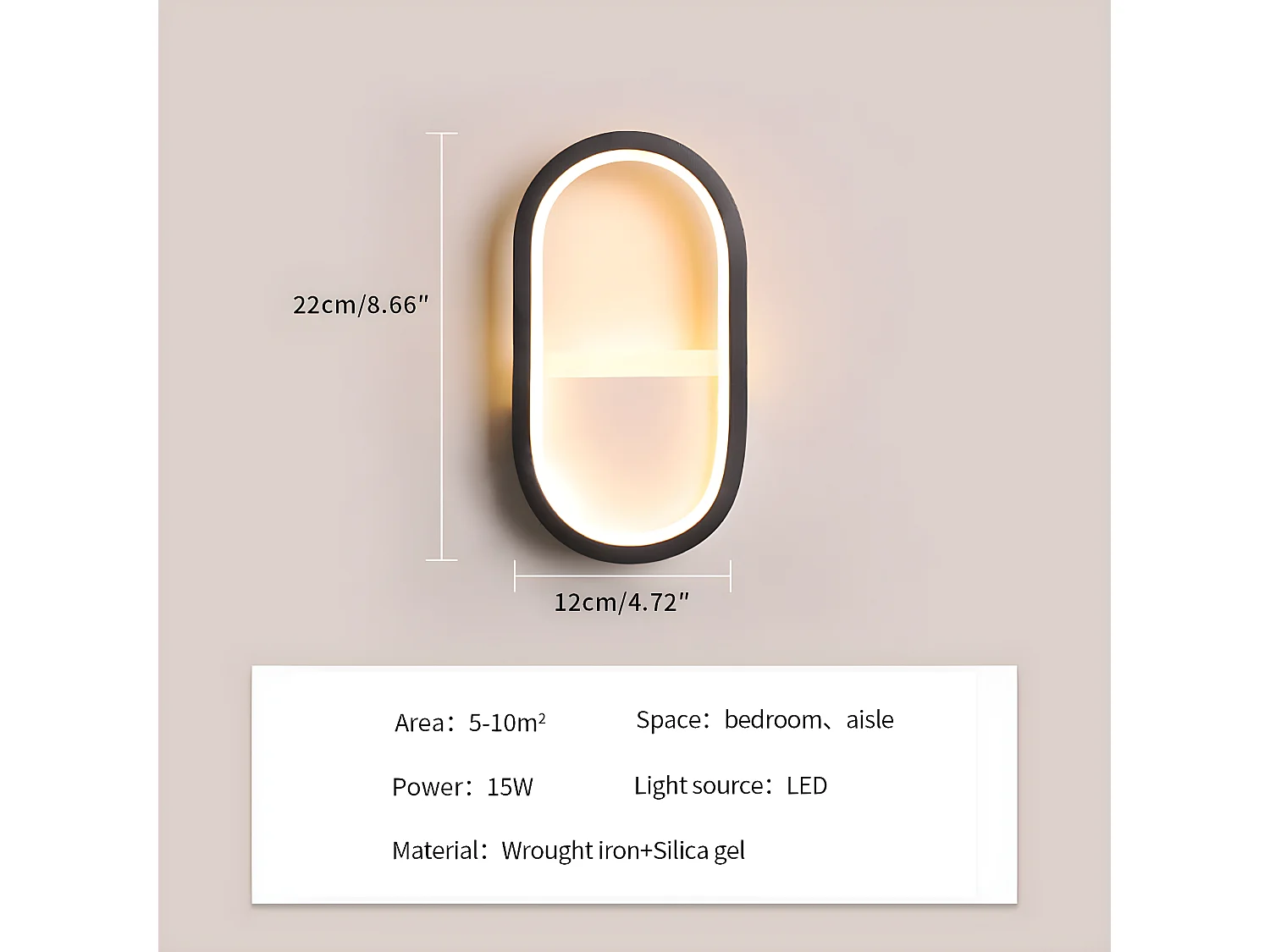 applique murale led moderne, 3000k, 4000k, 6000k lampe murale réglable 3 couleurs, éclaira