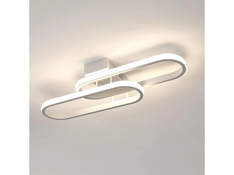 Plafonnier led 32w 3600lm moderne, blanc, 50.5*17*8cm, en acrylique, lumière neutre
