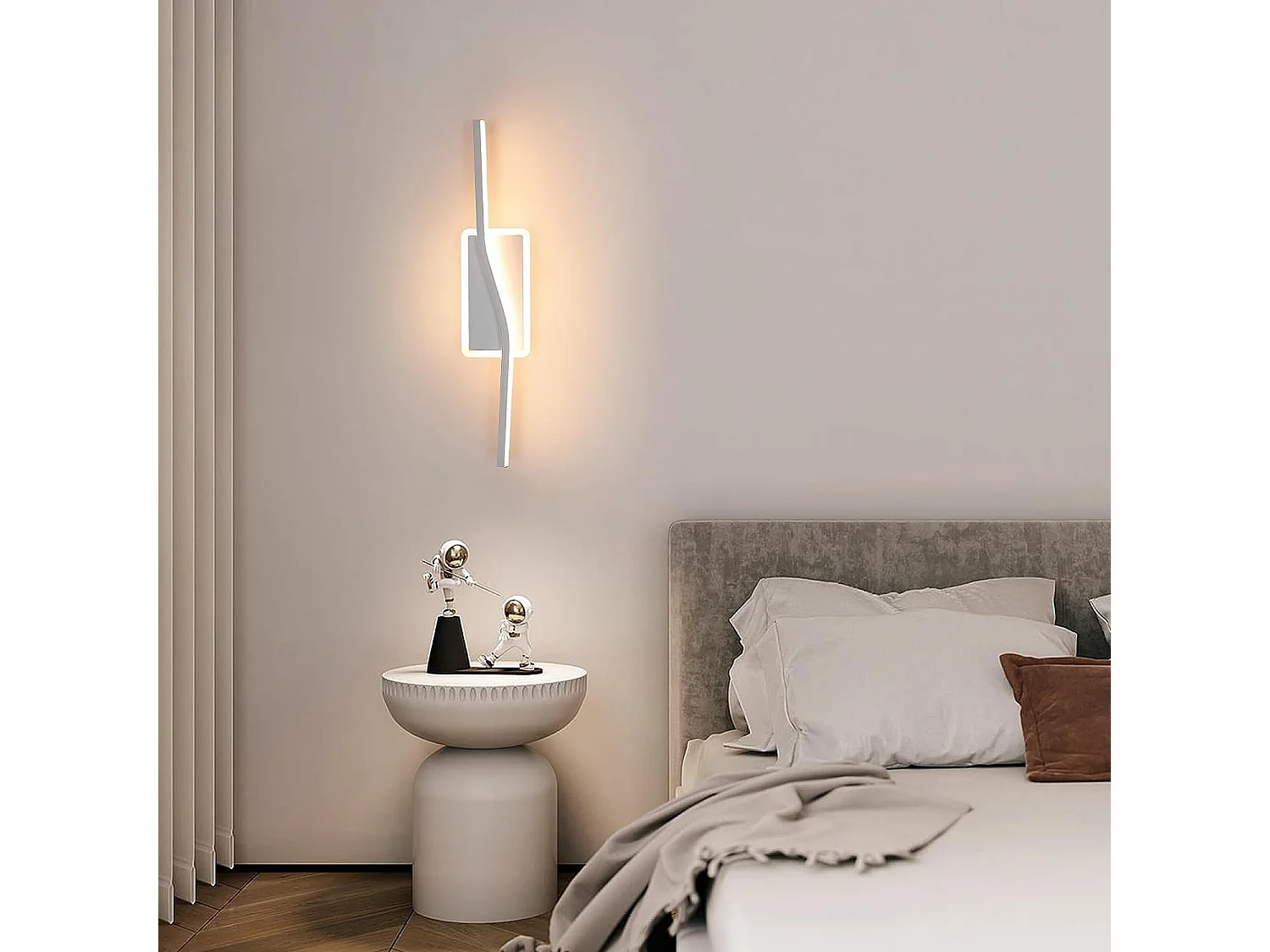 Luz de pared LED moderna, 40*8*6.5cm, blanco caliente 3000k