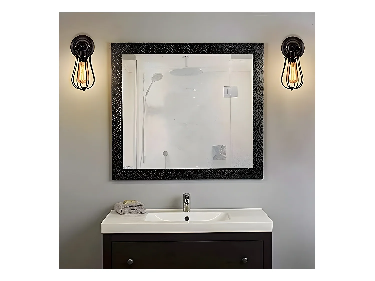 Applique murale industrielle, 28 * 15 * 12 CM, ajustable rétro metal applique, noir E27 sans ampoules