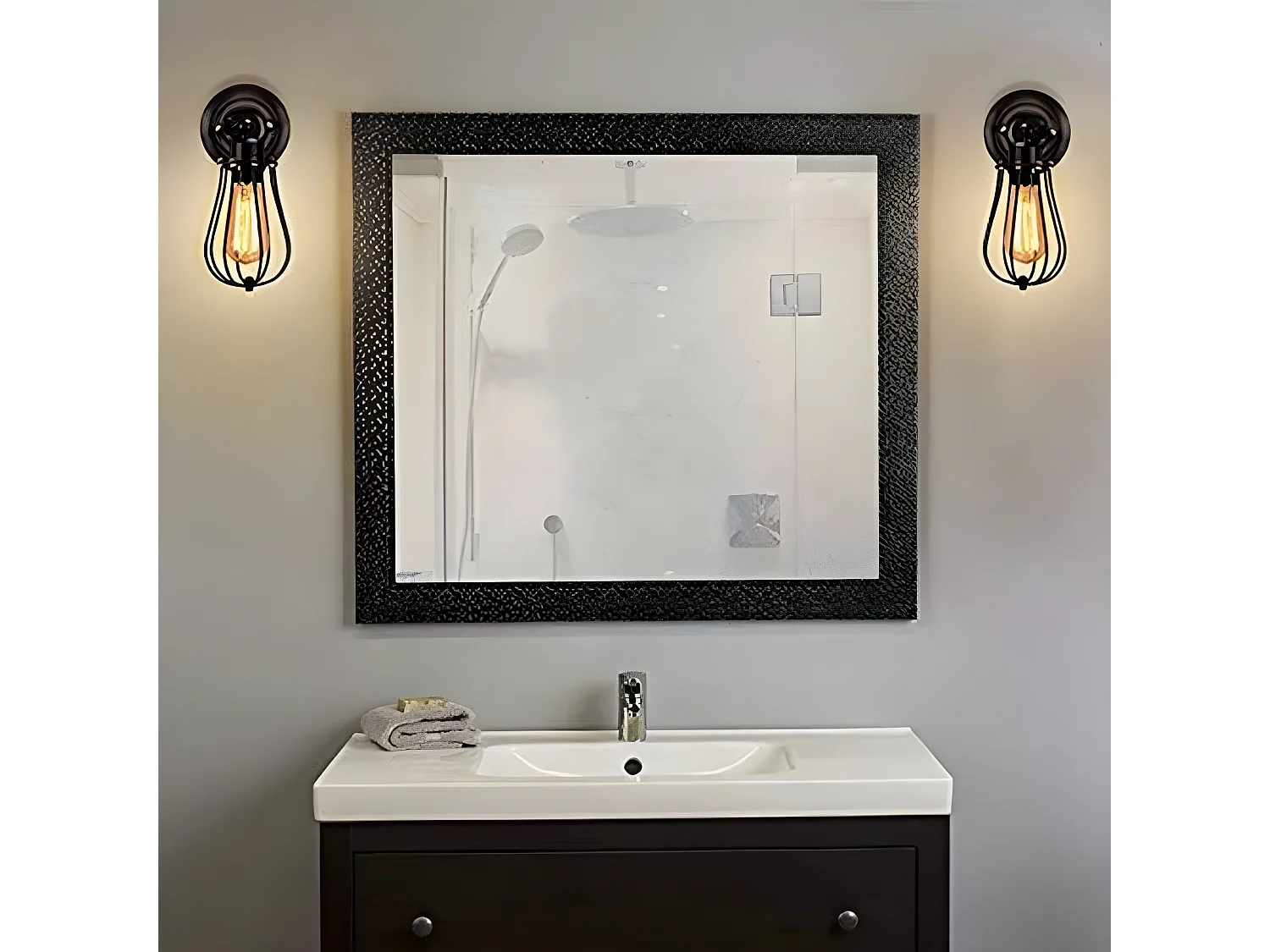 Applique murale industrielle, 28 * 15 * 12 CM, ajustable rétro metal applique, noir E27 sans ampoules