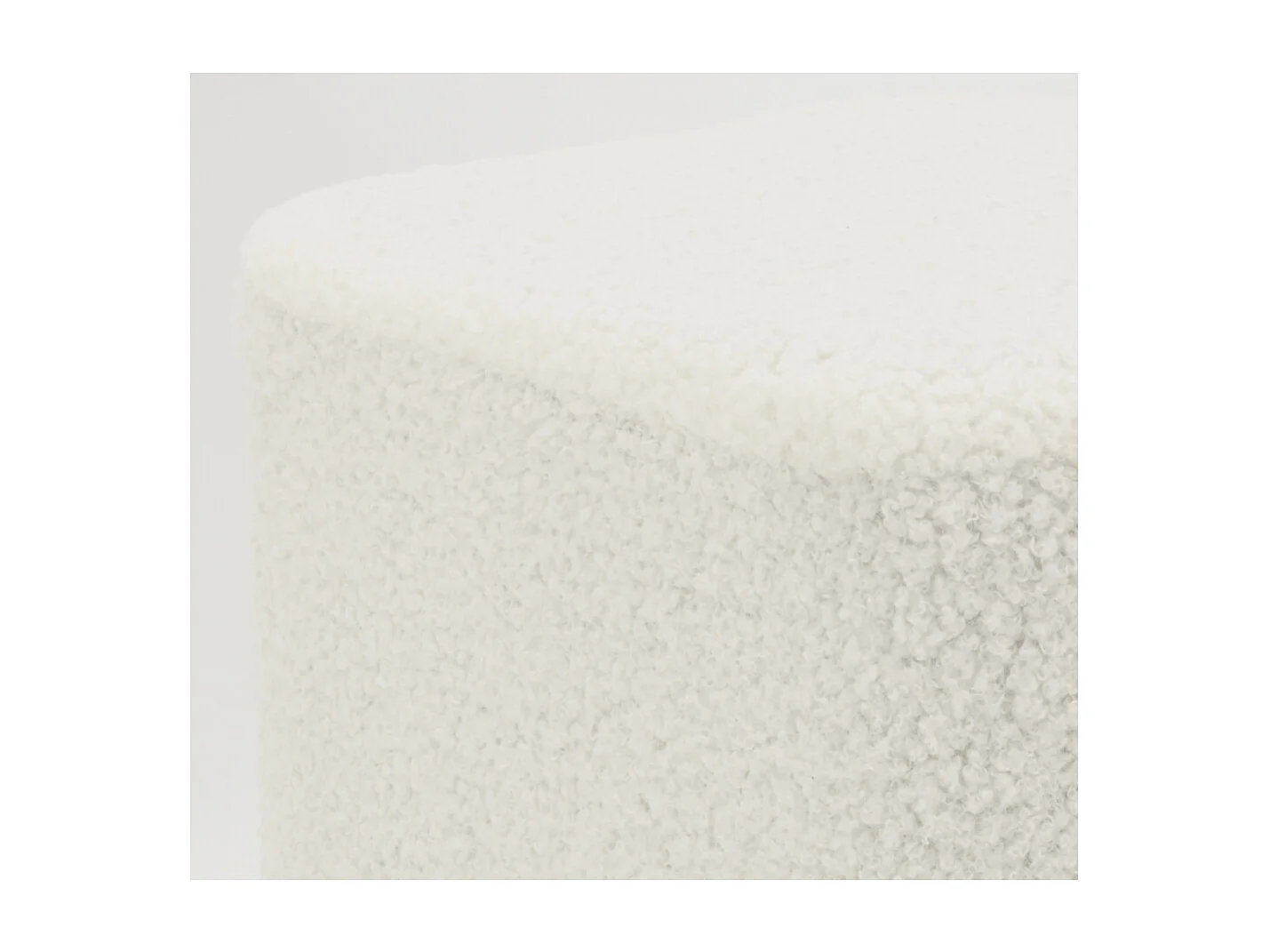 Tabouret carré enfant en coton bouclettes