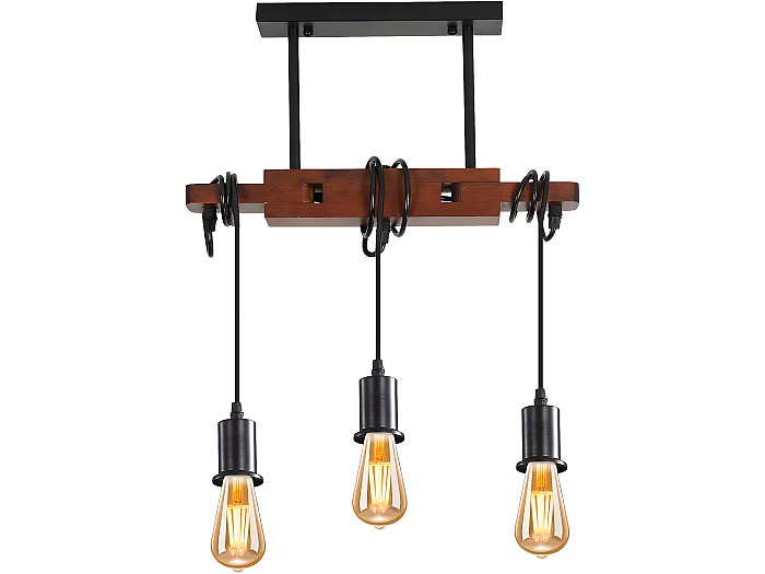 Lampe à suspension Jaula - Laiton, Noir