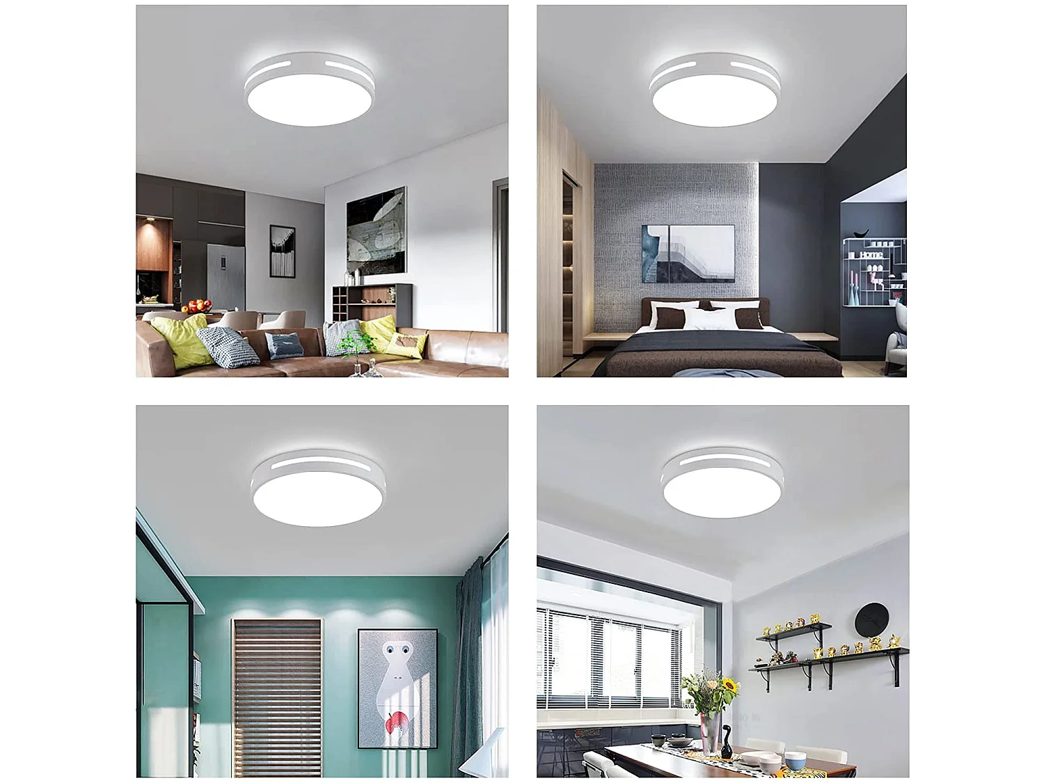 Plafonniers led, lampe de plafond moderne simple, diamètre 30 cm blanc 6500k, luminaire blanc