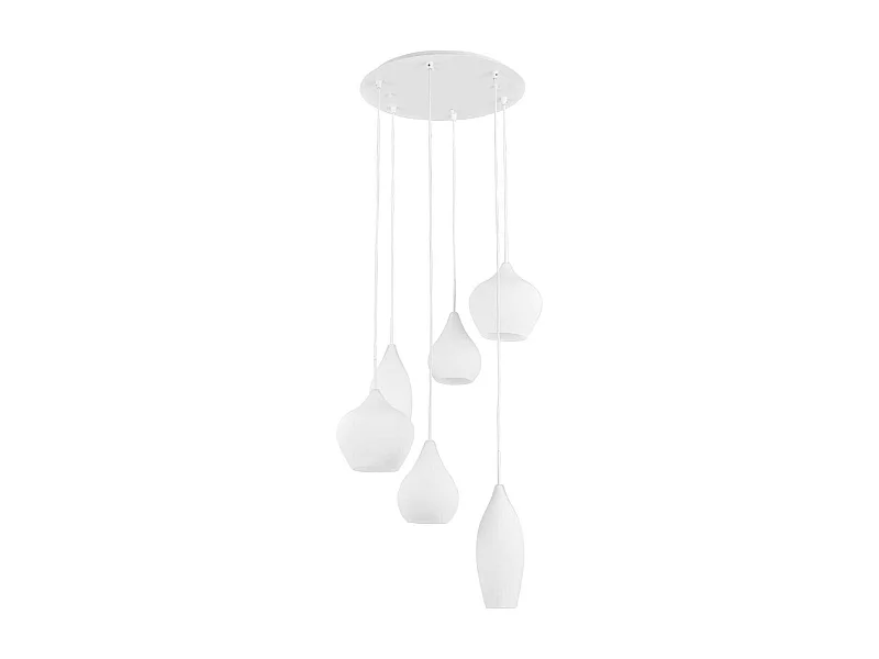 Ideal Lux Soft Luminaire suspendu à 6 ampoules en spirale blanc, E14