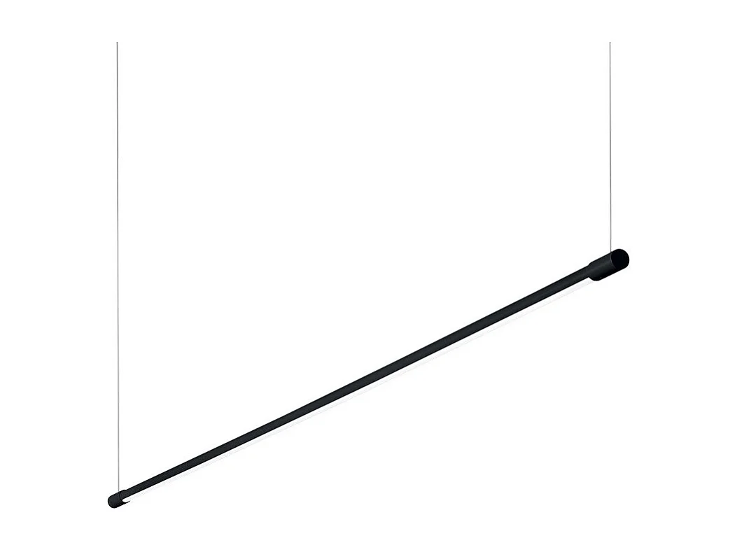Suspension intégrée linéaire décorative LED noire, 3000K
