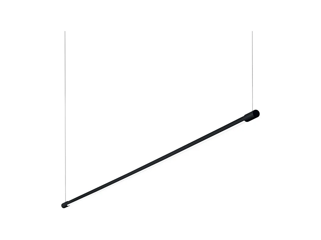 Suspension intégrée linéaire décorative LED noire, 3000K