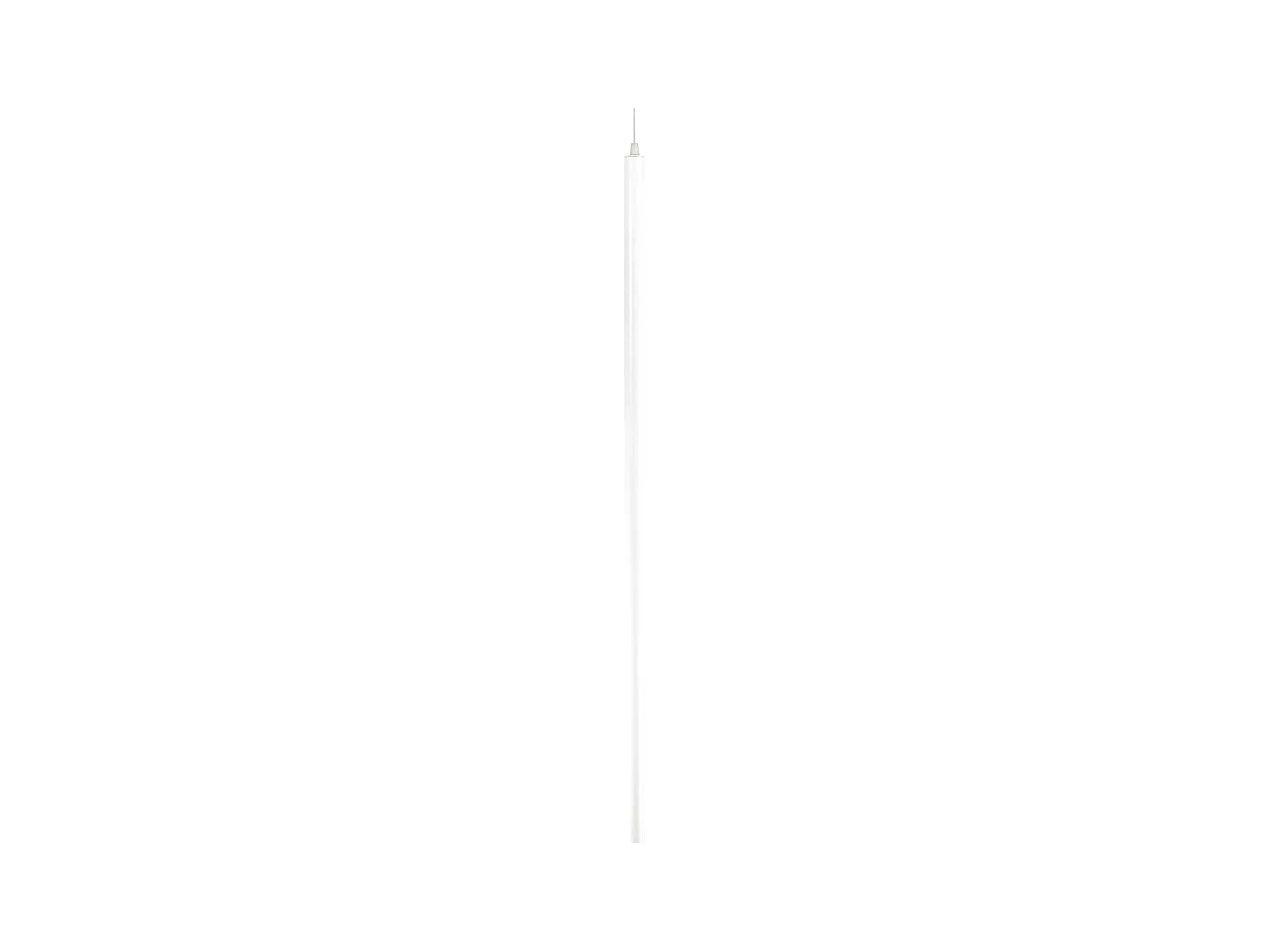 Grande suspension LED en métal blanc, section ronde