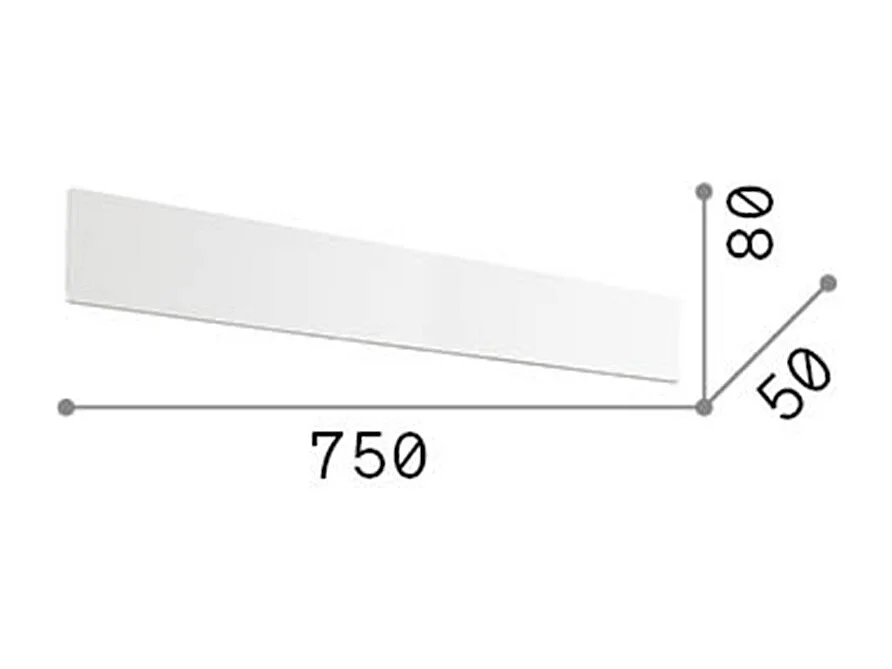 Ideal Lux ZIG ZAG Applique Led Intégrée Laiton 75cm 3000K