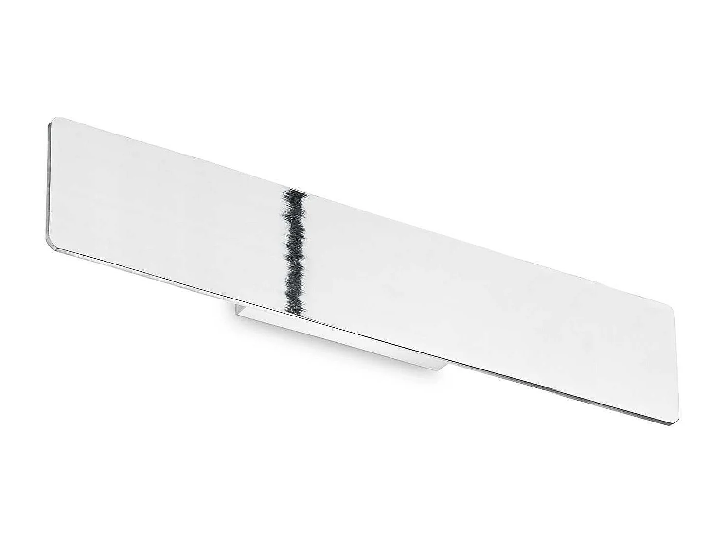 Applique rettangolare in alluminio finitura cromata