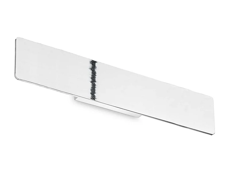 Applique rettangolare in alluminio finitura cromata