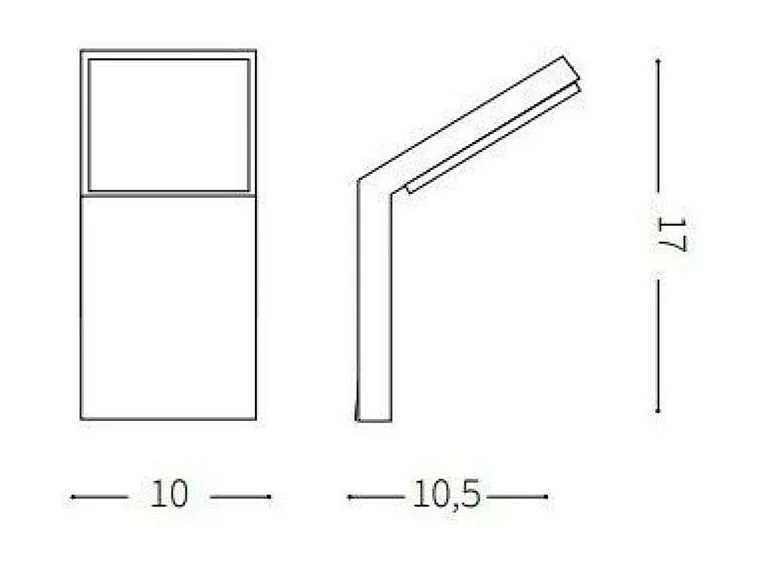 Ideal Lux STYLE - Applique da esterno a LED integrato 1 Luce Antracite 3000K IP54