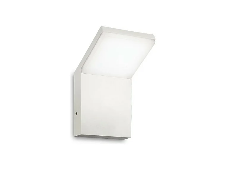 Witte aluminium buitenwandlamp met LED-licht