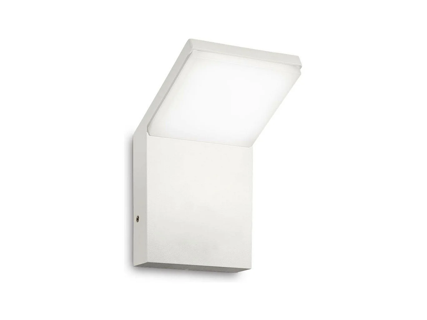 Witte aluminium buitenwandlamp met LED-licht