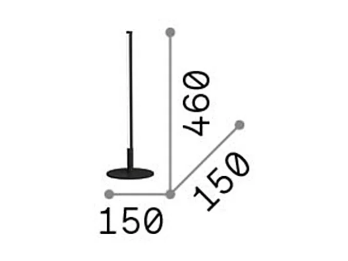 Lampada da tavolo LED decorativa integrata a LED nera, 3000K
