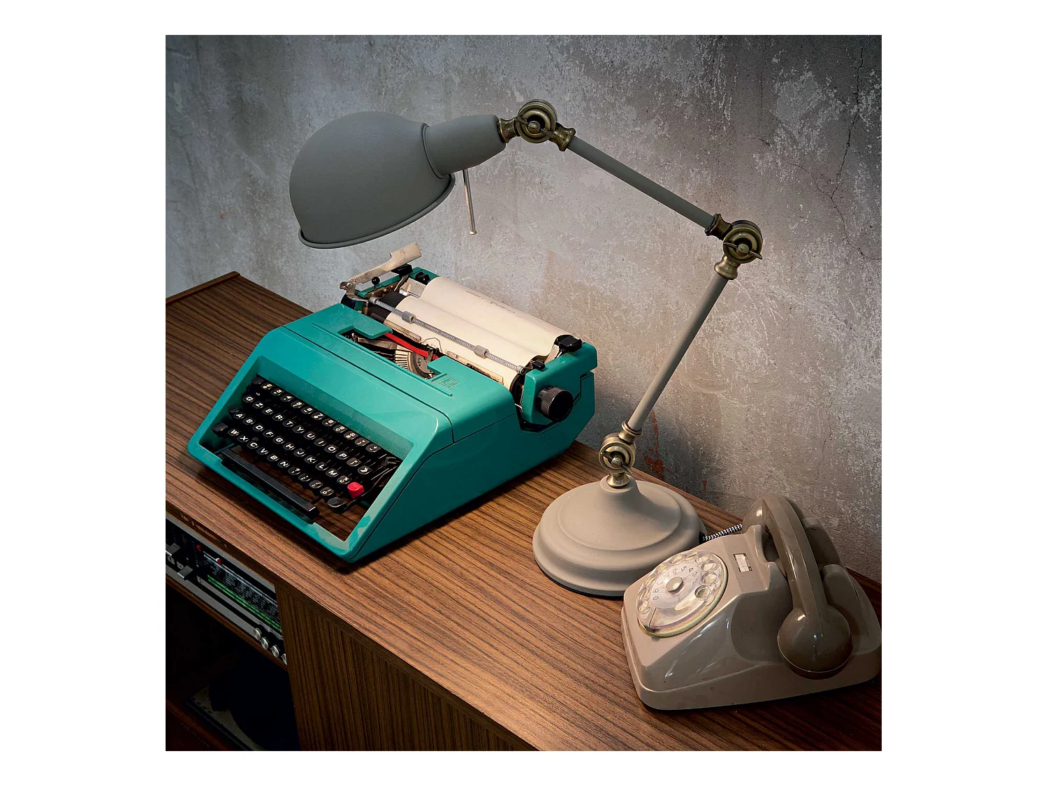 Ideal Lux Truman - Lámpara de mesa ajustable 1 luz Blanca, Latón, E27