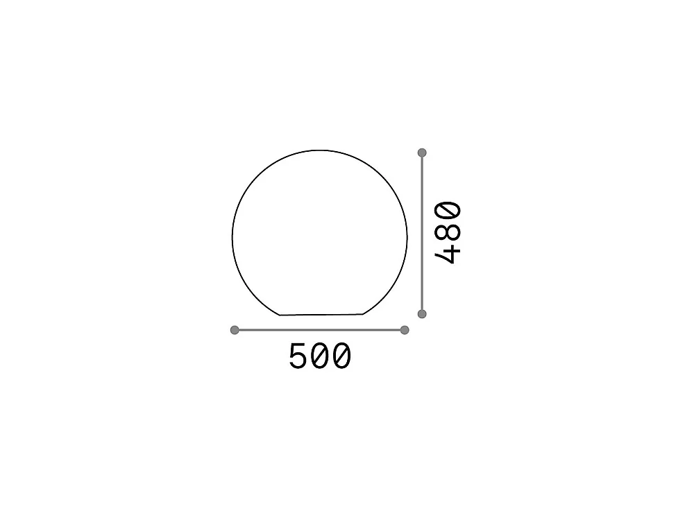 Ideal Lux Sole 1 lumière extérieure au sol blanc