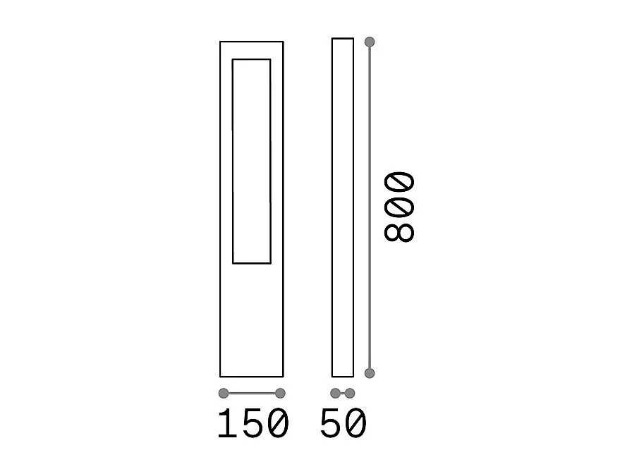Ideal Lux Vega Borne d'extérieur 1 lumière anthracite IP44, G9