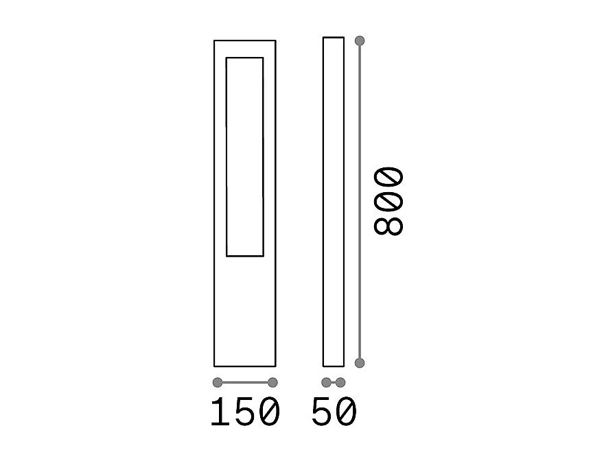Ideal Lux Vega Borne d'extérieur 1 lumière blanche IP44, G9