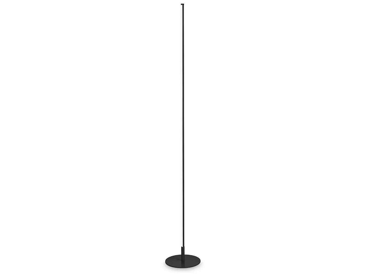 Lampadaire en métal noir avec diffuseur LED en polycarbonate