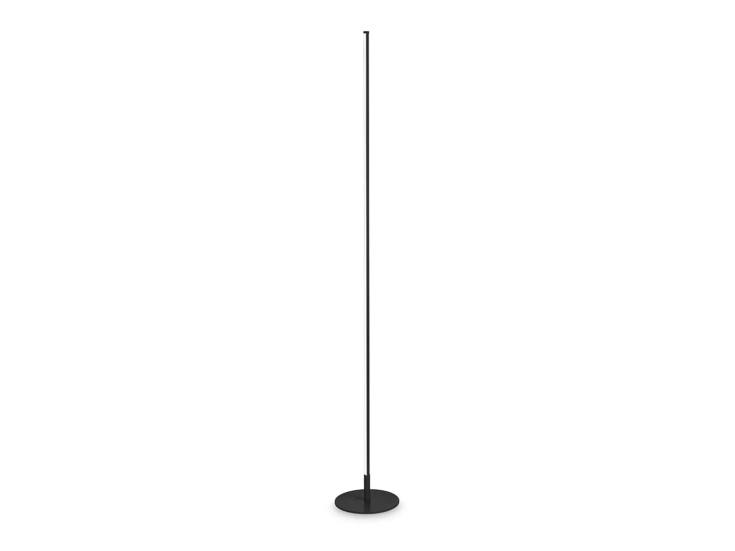 Zwart metalen vloerlamp met polycarbonaat LED-diffusor