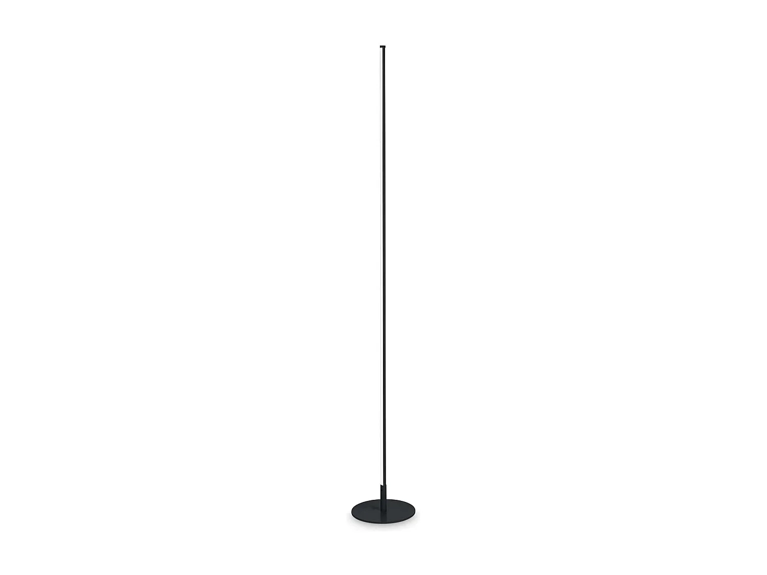 Lampadaire en métal noir avec diffuseur LED en polycarbonate