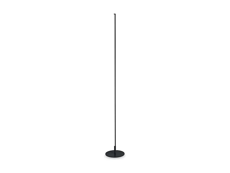Zwart metalen vloerlamp met polycarbonaat LED-diffusor