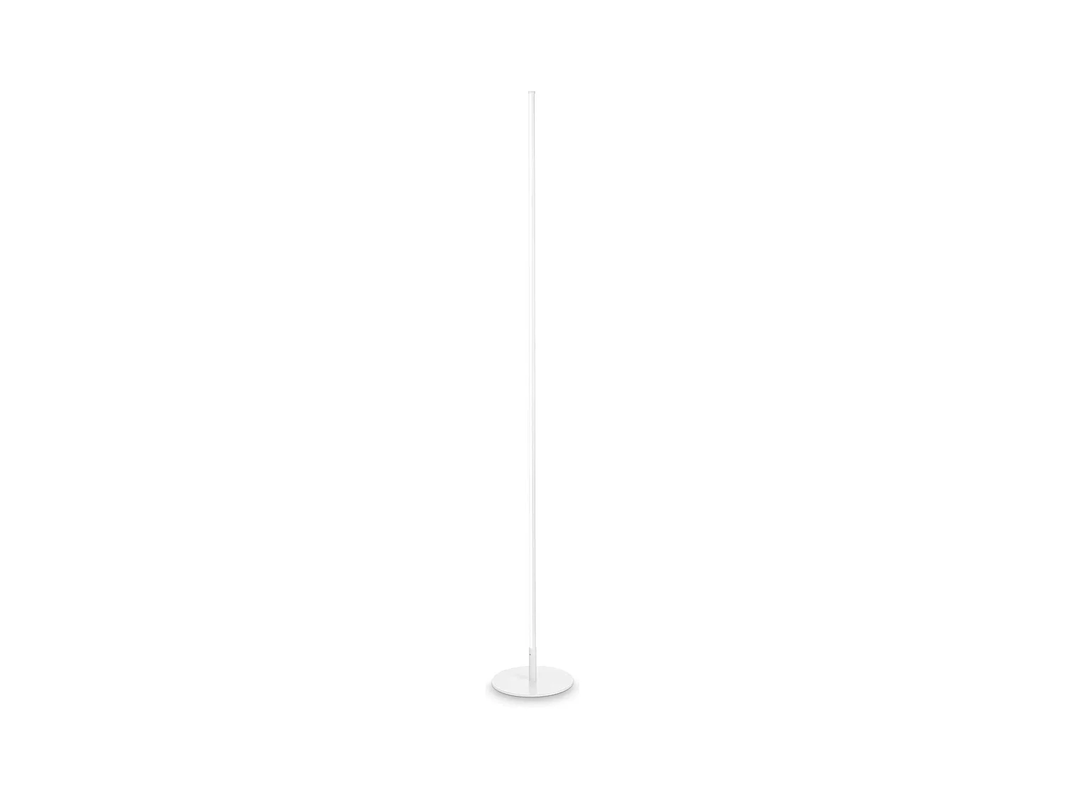 Piantana in metallo bianco con diffusore led in policarbonato