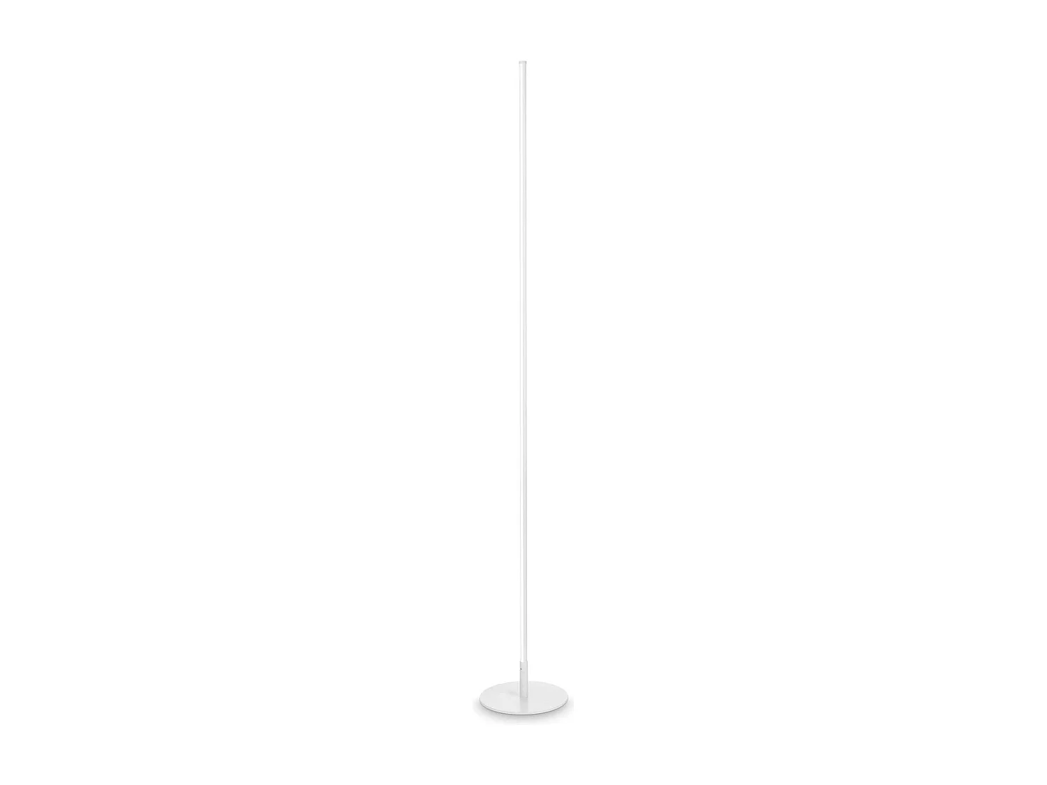 Wit metalen vloerlamp met polycarbonaat LED-diffusor