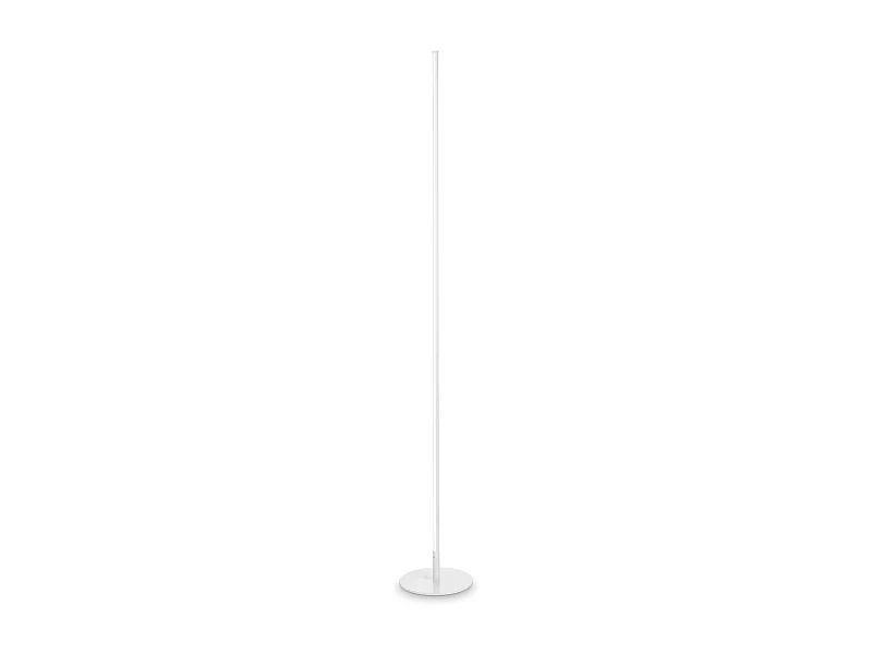 Wit metalen vloerlamp met polycarbonaat LED-diffusor