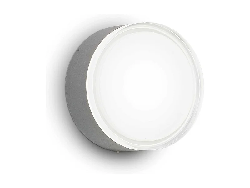 Plafoniera/applique in alluminio antracite diffusore in acrilico