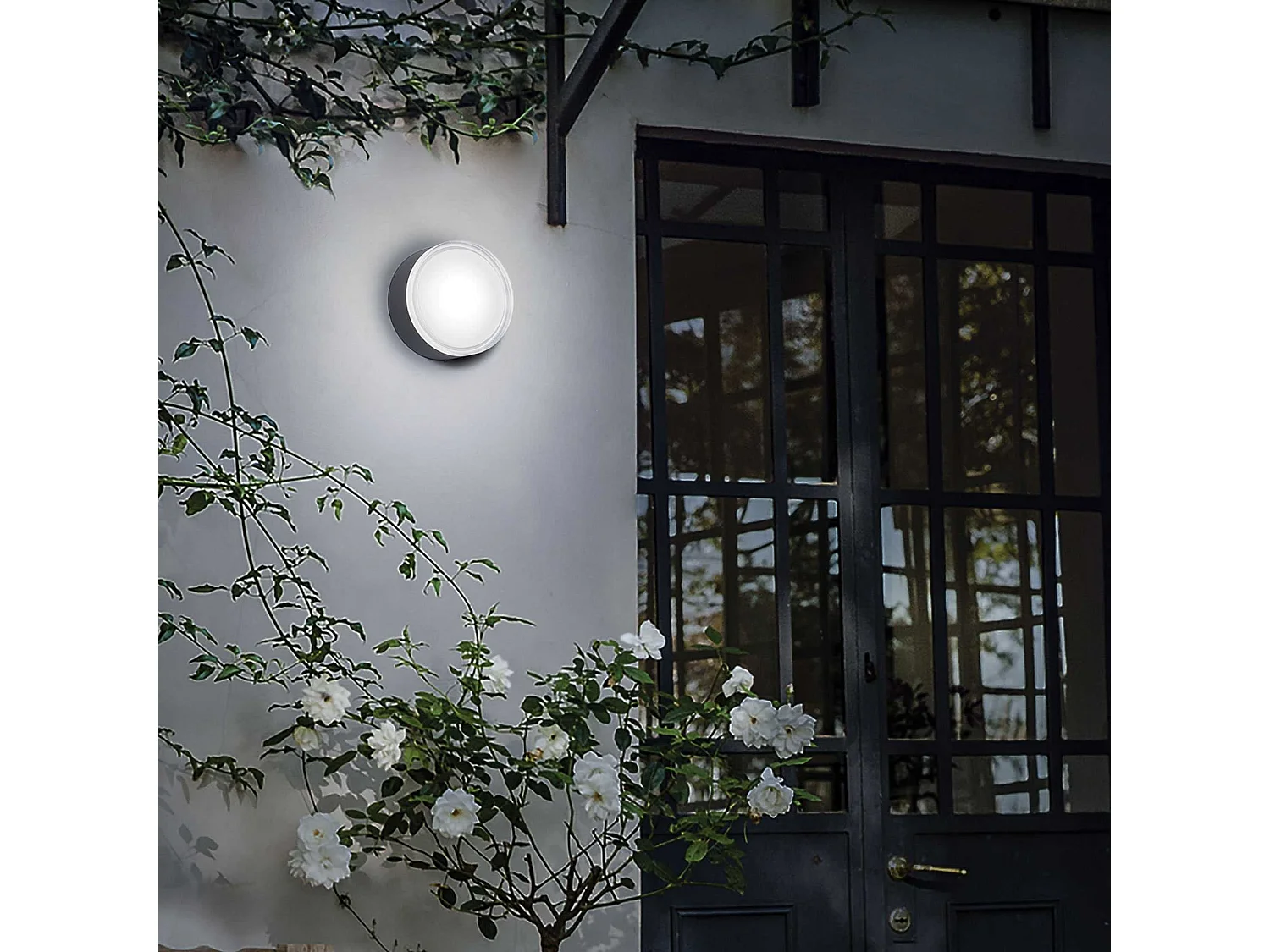 Plafond-/wandlamp in antraciet aluminium met diffuser van acryl