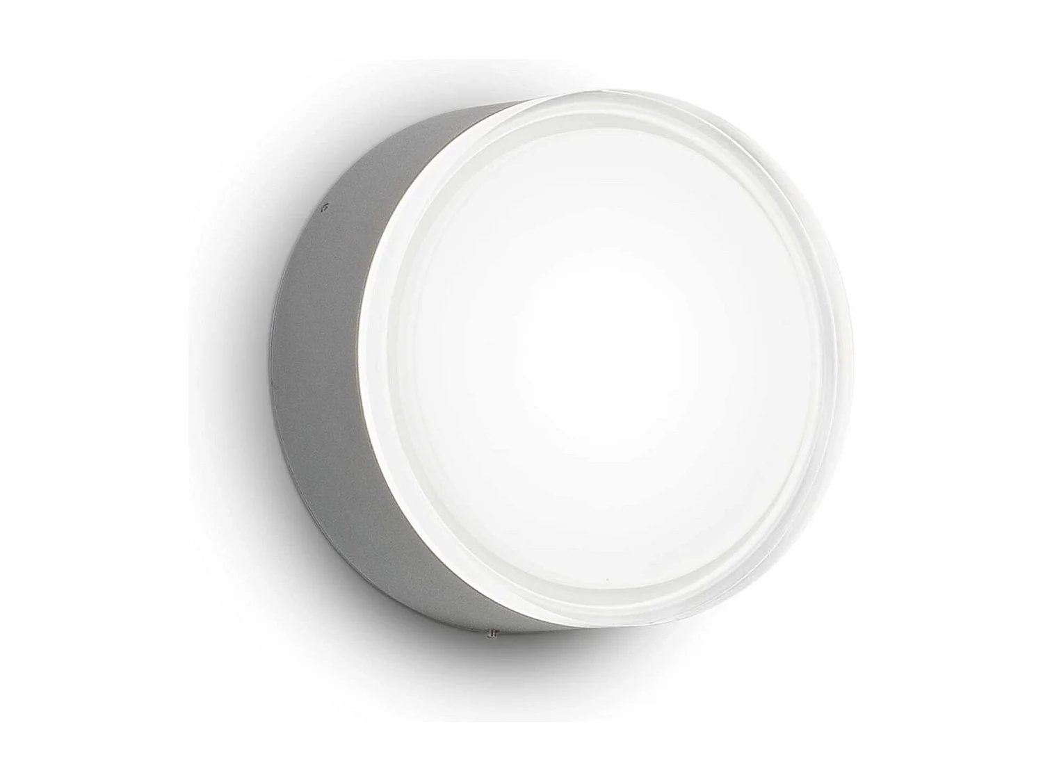 Plafoniera/applique in alluminio antracite diffusore in acrilico