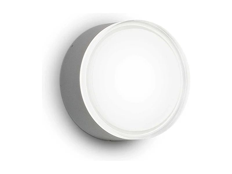 Plafoniera/applique in alluminio antracite diffusore in acrilico